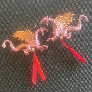 Handmade red dragon Earrings – One of a Kind!